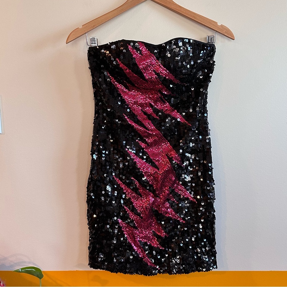 Strapless Sequin Mini Dress